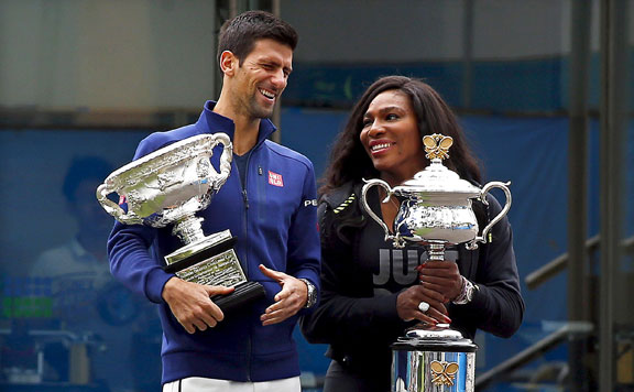 Novak Djokovic és Serena Williams 20160116