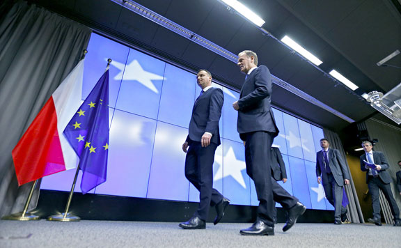Duda és Tusk 20160119