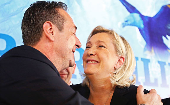 Forrás: mh Heinz-Christian Strache és Marine Le Pen 20160618
