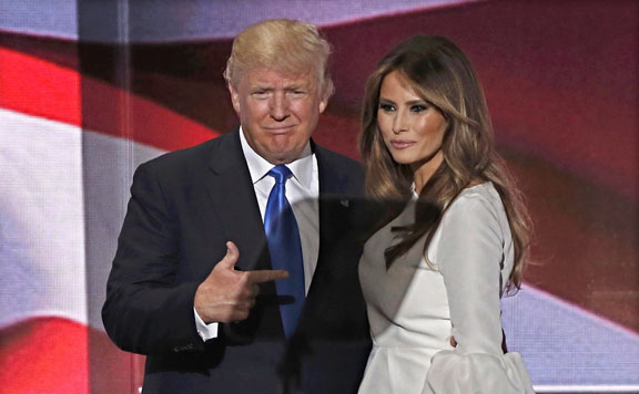 Donald és Melania Trump 20160720