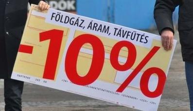 Rezsicsökkentés 10%