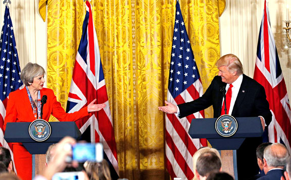 Trump és Theresa May 20170128