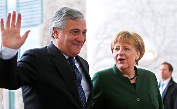 Forrás: mh Tajani és Merkel 20170225