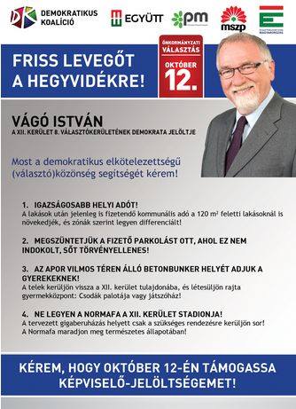 Vágó István szórólap