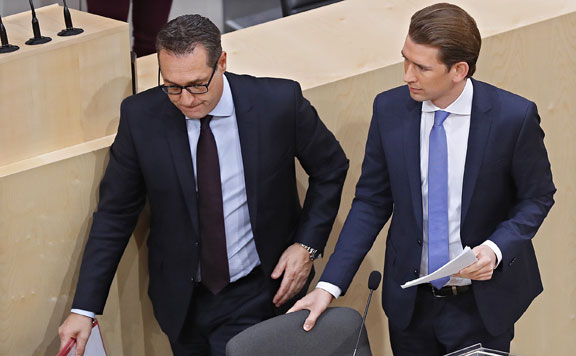 Forrás: mh Heinz-Christian Strache és Sebastian Kurz 20171230