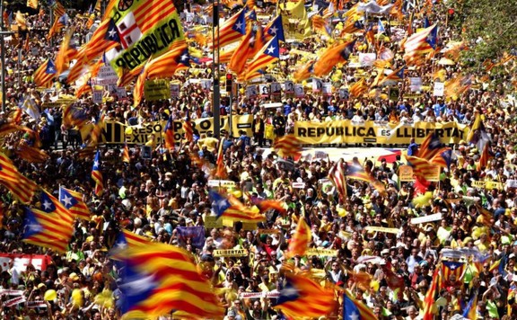 barcelona tüntetés