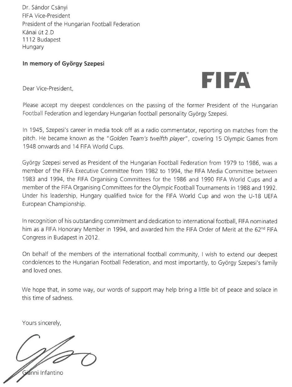 infantino szepesi levél