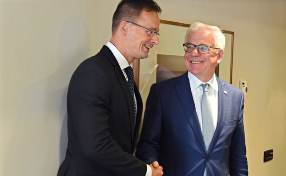 Szijjártó és Tomislav Coric 20180903