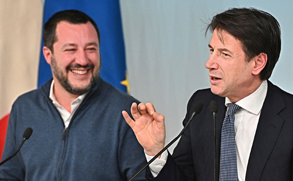 Forrás: mh Matteo Salvini és Giuseppe Conte 20190115