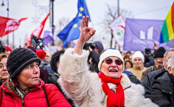 tüntetők 20190121