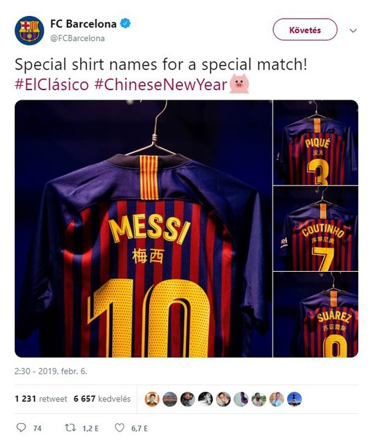 barca kínai mez