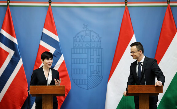 Forrás: mh Ine Marie Eriksen Söreide és Szijjártó 20190223
