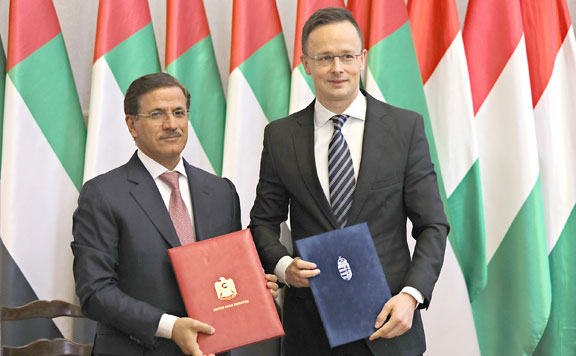 Szultán bin Szajed al-Manszúri és Szijjártó Péter 20190323